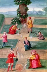 Ms Fr. 14765 f.42-43 Alchimistes français cherchant de l